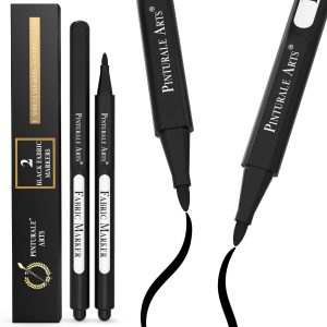 2 Black Fabric Marker | Black Fabric Markers Permanent For Clothes, T Shirts, Shoes, Laundry