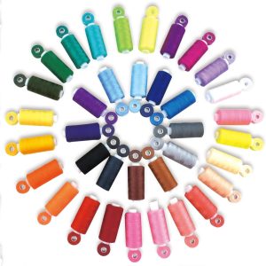 72Pcs Bobbins Sewing Threads Kit, 36 Colors Spools 360Yards per Polyester Thread, 36 Colors Prewound Bobbin with Case for Hand Machine Sewing