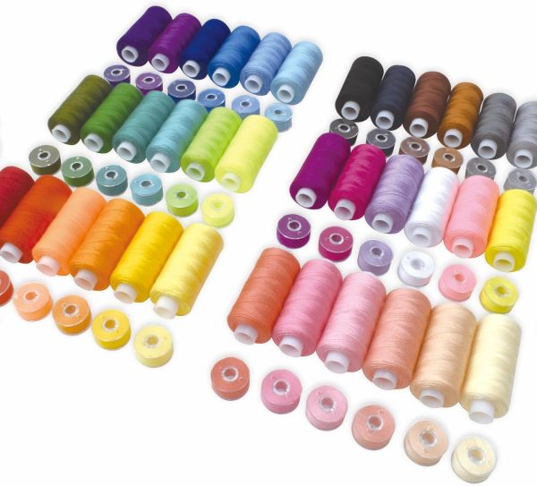 72Pcs Bobbins Sewing Threads Kit, 36 Colors Spools 360Yards per Polyester Thread, 36 Colors Prewound Bobbin with Case for Hand Machine Sewing - Image 6