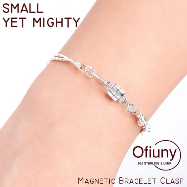 Magnetic Necklace Clasp 925 Sterling Silver Mini – Magnet Jewelry Clasps Connector for Bracelet, Strong Chain Extender Closure for Necklaces (Made in Italy) - Image 5