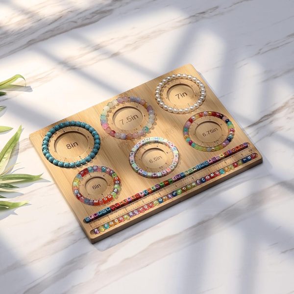 Petoysoso Bead Board for Jewelry Making, Bamboo Beading Board for Jewelry Bracelet Making, DIY Bracelet Bead Board - Image 2
