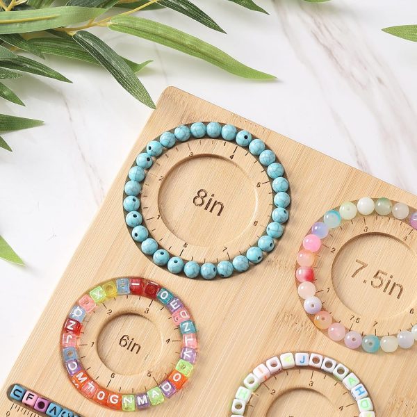 Petoysoso Bead Board for Jewelry Making, Bamboo Beading Board for Jewelry Bracelet Making, DIY Bracelet Bead Board - Image 3