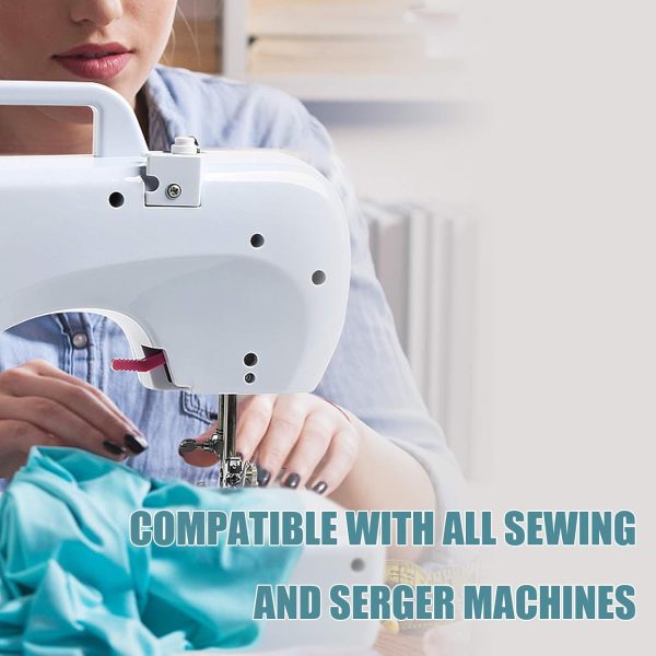 White Serger Thread, All-Purpose Thread for Sewing, Polyester, 4 Cones of 3000 Yards Each Spool for Sewing Machine - Image 5